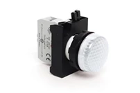 CP Serisi Plastik LED'li 100-230V AC Beyaz 22 mm Sinyal